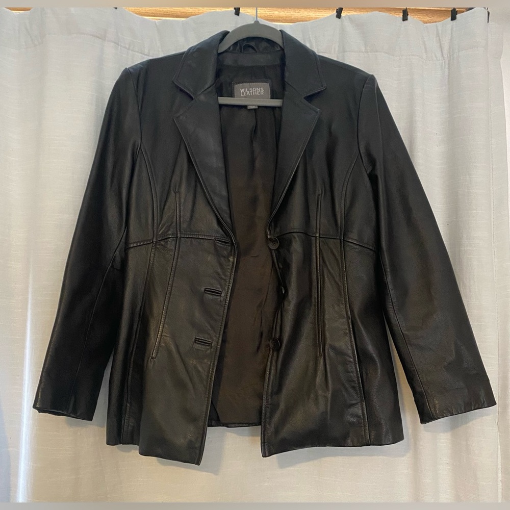 Wilsons Leather Women’s Jacket Size Large Chocolate Brown Color - Picture 2 of 16